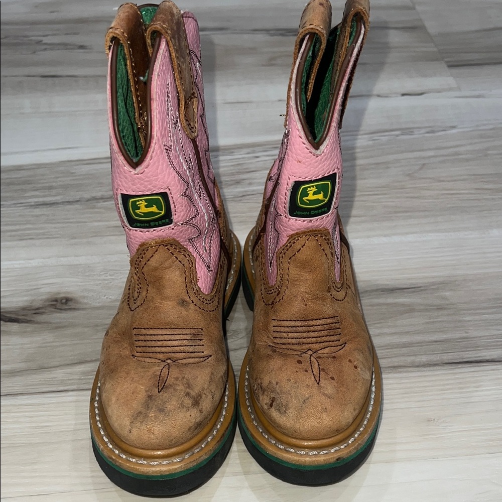 John Deere Kids' Boots with Pink and Brown Design - Picture 7 of 8